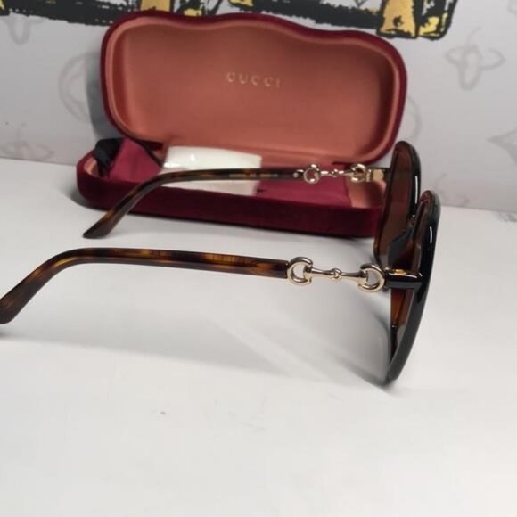 New Authentic Gucci Brown Sunglasses GG0890s 002 - Picture 8 of 11
